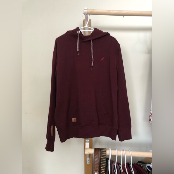 Burgundy Kangol hoodie - Picture 1 of 6